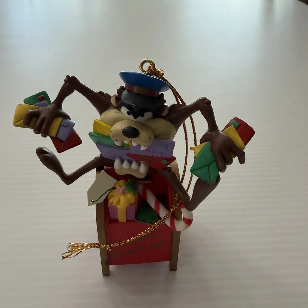 Vintage Taz Mailbox Christmas Ornament Looney Tunes